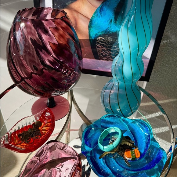 Other - Blue swirl glass dish